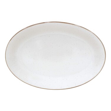 Casafina Ceramic Stoneware 18'' Oval Platter - Sardegna Collection, White   Microwave, Dishwasher, Oven &amp; Freezer Safe Dinnerware   Food Safe Glazing   Restaurant Quality Serveware