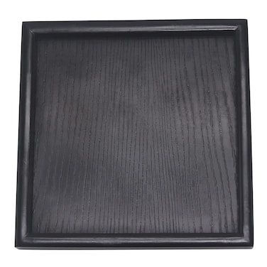 Solid Wood Serving Tray, Square Non-Slip Tea Coffee Snack Plate, Serving Tray with Raised Edges, for Home Kitchen Restaurant