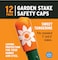 C-BITE Garden Stake Safety Caps   Vinyl Protection Covers for Sharp Tips of Gardening Rods   Fits Standard 7/16&acirc;&euro; Plant Support Stake Tops   12 Pack (12, Sweet Tangerine Orange)