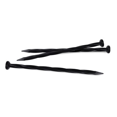 EasyFlex 1989N-24C Spiral Landscape Edging Anchoring Spikes, 24 Count, Black
