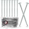 USA Made (150 Pack) Synthetic Grass Landscape, 5.5" Turf Nails/Stakes, 5 lbs Galvanized Boxed Spikes for Securing Artificial Turf &amp; No Dig Edging Products Approximately 150 Nails
