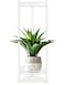 Plant Stand Indoor Outdoor, 30'' Tall Plant Stand, 2 Tier Metal Plant Shelf, Heavy Duty Display Rack White Flower Stands for Living Room, Corner, Deck