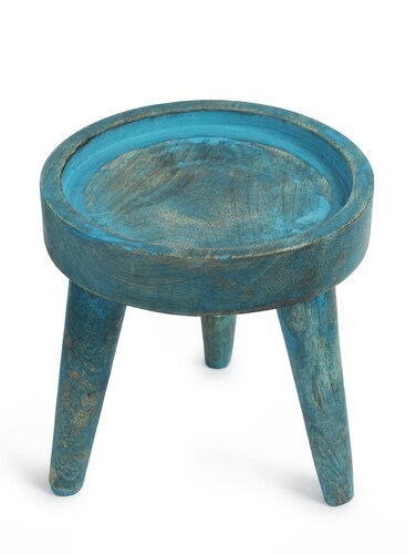 Artisans Of India Plant Stand Pot Holder Mid-Century Modern Plant Stand Indoor (Plant and Pot NOT Included) Flower Pot Holder Home Decor, Brown (7 inches, White wash)