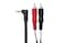 Hosa CMR-203R Right Angle 3.5 mm TRS to Dual RCA Stereo Breakout Cable, 3 Feet