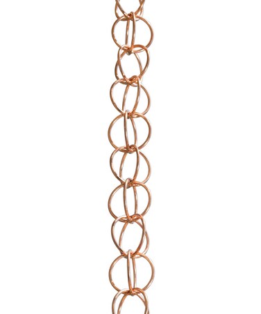 Monarch Rain Chains Ring Rain Chain Downspout Replacement Downspout for Gutters, 8-1/2 Feet Length Rain Chain, Pure Copper