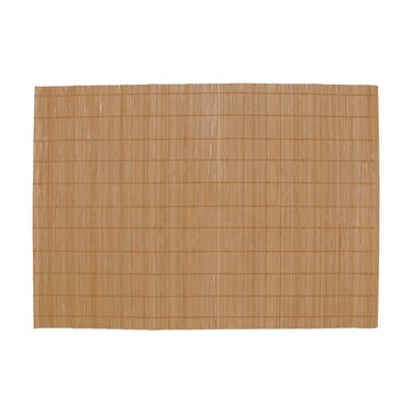 BambooMN Bamboo Placemat/Sushi Rolling Mat - 18" x 13" - Brown, 4 pcs