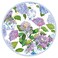 Caspari Hydrangeas and Porcelain Round Paper Placemats, 12 Per Package