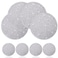 Silver Set of 4 Round Placemats &amp; 4 Pieces Coasters Set Washable Heat Resistant Table Mats for Halloween Fall Christmas Kitchen Dining Table Sparkle Decoration Rhinestone Placemat (15 Inches)