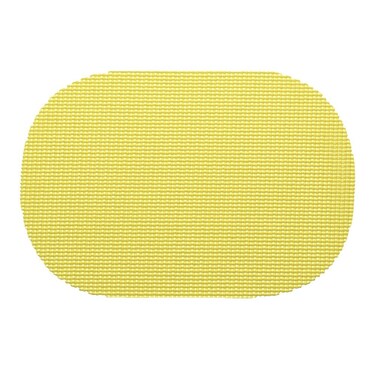 Kraftware 13936 Fishnet Placemat Dz, Oval, Lemon, 12 pc.