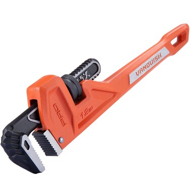Vanquish Heavy Duty Aluminum Pipe Wrench, 12 inch Adjustable Plumbing Wrench(3531)