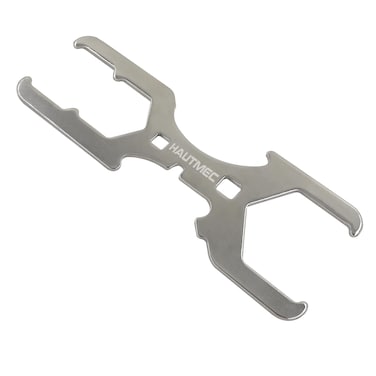 HAUTMEC 3 Way Plumber's Sink Strainer Wrench/Spud Wrench, Fits 1-3/4 inch., 2 inch. and 2-1/2 inch. Nuts&iuml;&frac14;&OElig; Multifunction Plumbing Wrench PL0037