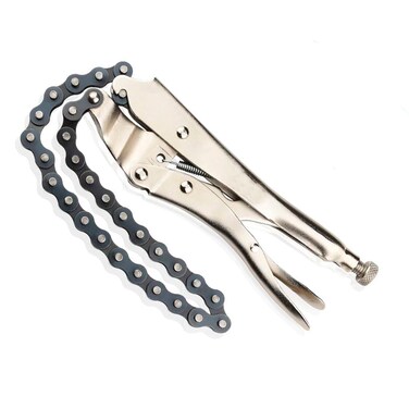10" Locking Chain Clamp, Universal Chain Type Pipe Wrench, with 20 Inch (50cm) Chain, Chain Vise Wrench
