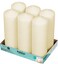 BOLSIUS 6 Ivory Pillar Candles Bulk - 3x9 Inches Candle Set - 116+ Hours Clean Burning - No Palm Oil - 0% Animal Fat - Premium European Quality - Unscented Dripless Any Occasion Pillars