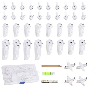 Amerlery Picture Hangers Without Nails,No Damage Wall Hangers for Picture Frame,Concrete Hooks - Invisible Wall Nails for Concrete Wall, Hardwall and Drywall