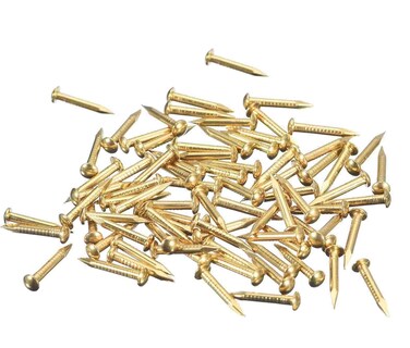 Tiny Wooden Nails for DIY Craft Projects, Antique Drawer Repairing, Mini Boxes Decorative Accessories[Set of 200pcs] (13mm/0.5inch, Gold)
