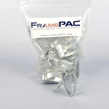 FramePac 20 Pcs Picture Hangers Double Nail Wall Hook with Nails 150lb Heavy Duty Frame Hanger Hooks Professional Hanging Hardware Kit for Office Pictures Clock &amp; House Decoration