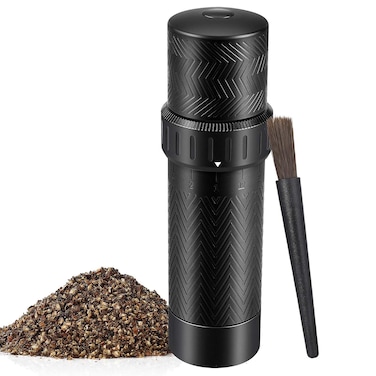 Heavy Duty Manual Pepper Grinder with More Pepper Output, Professional Grade Pepper Mill Refillable Set and Coarseness Can Be Adjusted Externally