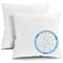 Fixwal 18x18 Outdoor Pillows, Waterproof Pillow Set of 2, Waterproof Decorative Throw Pillows Insert, Square Pillow Form for Patio, Furniture, Bed, Living Room, Garden (White)