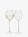 LSA Aurelia White Wine Glass Set in Clear with Optic Effect - Mouth Blown Elegant Drinking Glasses - 15 oz Drinkware - Pack of 4