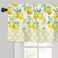 LeLehome Window Curtain Valance 1 Panel, 54 X 18 Inch Window Treatment Summer Home Decor Cotton Linen with Rod Pocket for Cafe Kitchen Bathroom Bedroom, Yellow Lemon Moroccan Style
