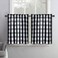 SeeGlee Black and White Farmhouse Living Buffalo Check Window Short Curtain Tiers for Kitchen, 24 Inches Long Plaid Country Style Tier Curtains for Samll Windows(29 W x 24 L,Set of 2)