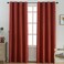 Kotile Burnt Orange Curtains for Living Room - Thermal Insulated Dark Orange Curtains 95 Inch Long, Grommet Top Burnt Orange Room Darkening Curtains, 52 x 95 Inch, 2 Panels, Dark Orange/Rust