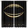 Nanacur American Football Decor Window Curtains, Black and Gold Kids Football Window Drapes, for Teens Boys Young Man Living Room Bedroom 21(W)*45(L) 2 Panels (Decorative)