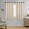 MIUCO Room Darkening Grommet Blackout Window Curtains for Living Room Curtains Panels Set of 2 52x63 Inch Begie, 2 Tie Backs Included