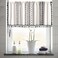 RYNGHIPY Cotton Linen Boho Curtains with Tassels Black and Ivory Striped Curtains for Windows Farmhouse Window Treatment for Kitchen Bathroom 55-inch by 24-inch