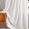 Privacy Sheer Curtains 84 inch Length 2 Panels Set White Semi Sheer Privacy Curtain Drapes, Rod Pocket Velvet Opaque Privacy Curtains for Windows Living Room Bedroom Sunroom French Doors (52"W x 84"L)