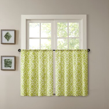 Madison Park MP40-2112 Delray Printed Diamond Kitchen Tier 60x24 Green, 30x24