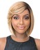 It's A Wig ANNALISE Synthetic Full Wig: Short Straight Blunt Cut with Bang (1B - OFF BLACK, NATURAL BLACK)