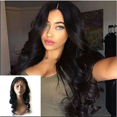 Enoya Hair 360 Silk Top Lace Frontal Loose Wave Human Hair Wigs-Glueless 200% Density Brazilian Virgin Remy Wigs with Baby Hair (silk top 16", 360 Lace Frontal Wig Loose Wave)