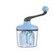Partslety Egg Beater Hand Crank, Versatile Tool For Egg Beater, Hand Cranked Cream Mixer Manual Eggbeater Kitchen Baking Tools For Blending Whisking Beating blue