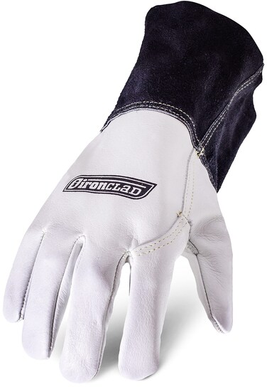 Ironclad TIG Welding Leather Gloves, 4" Safety Cuff, Heat Resistance, Great Dexterity, Small, (1 Pair) WTIG-02-S, White