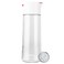 Whiskware Glass BlenderBall Whisk Leak Proof Salad Dressing Shaker Bottle with Auto Closing Lid for No Spills, 2.5 Cups, White