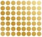 Innovative Stencils Polka Dot Wall Decal Nursery Kids Room Peel and Stick Removable Sticker Circle Pattern Decor #1326 (3&quot; (50 Dots), Gold)