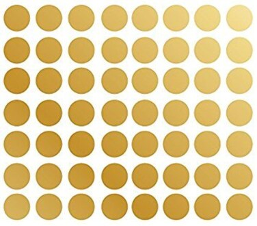 Innovative Stencils Polka Dot Wall Decal Nursery Kids Room Peel and Stick Removable Sticker Circle Pattern Decor #1326 (3" (50 Dots), Gold)