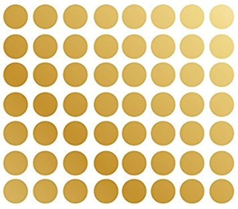 Innovative Stencils Polka Dot Wall Decal Nursery Kids Room Peel and Stick Removable Sticker Circle Pattern Decor #1326 (3&quot; (50 Dots), Gold)