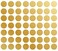 Innovative Stencils Polka Dot Wall Decal Nursery Kids Room Peel and Stick Removable Sticker Circle Pattern Decor #1326 (3" (50 Dots), Gold)