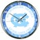 NCAA North Carolina Tar Heels Chrome Clock, 12" x 12