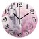 GOODOLD Wall Clock - Silent Non-Ticking, Battery Operated, 10 Inch White Horse Pink Clock Decorative for Home, Bedroom, Living Room - Modern Decor Wall Clock