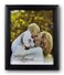 Spiretro 8 x 10 inch Classic Curve Edge, Solid Wood Document/Picture Frame with Plexiglass, Vertical and Horizontal for Tabletop or Wall Mounting Display Photo Frame, Plain Gallery Black