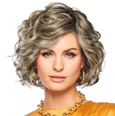Sweet Talk Luxury Hand-Tied Chin Length Layered Wig by Hairuwear, Average Cap, GL15-26 Buttered Toast