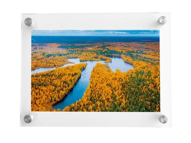 Missartist 8x10 Wall Mount Acrylic Picture Frame Double Panel Floating Frameless Acrylic Photo Frame Certificate Document Frame Display (8 x 10)