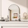 VooBang Arched Wall Mirror, 20 x 30 inch Arch Bathroom Mirror, Wall Mounted Vanity Mirror with Arch Metal Frame, Modern Bathroom Vanity Mirror for Bedroom, Living Room, Hanging or Leaning, Black