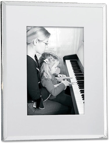 Lawrence Frames 284080 Silver Plated Matted 8x10 Picture Frame