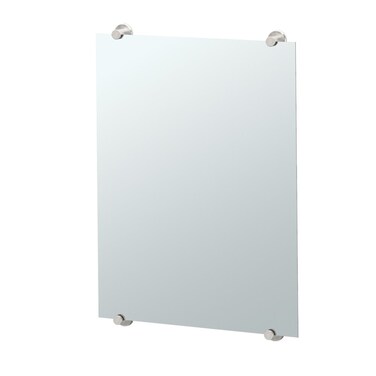 Gatco 1562 Latitude II Fixed Mounted 30" Frameless Rectangle Mirror, 30 Inch, Satin Nickel
