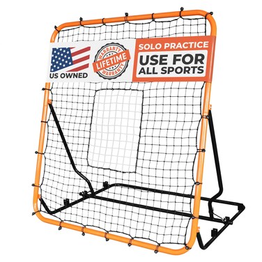 ACELETIQS Volleyball Rebounder Net, Soccer Rebounder, Lacrosse Rebounder, Baseball Rebounder Net   Improve Pitching and Fielding Training, Spiking, Passing and Shooting Skills (4 x 4.5 Feet)