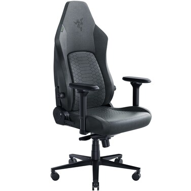 Razer Iskur V2 Gaming Chair: Adaptive Lumbar Support - Adjustable Lumbar Curve - High Density Foam Cushions - Reactive Seat Tilt &amp;152-degree Recline - 4D Armrests - Fabric - Dark Grey